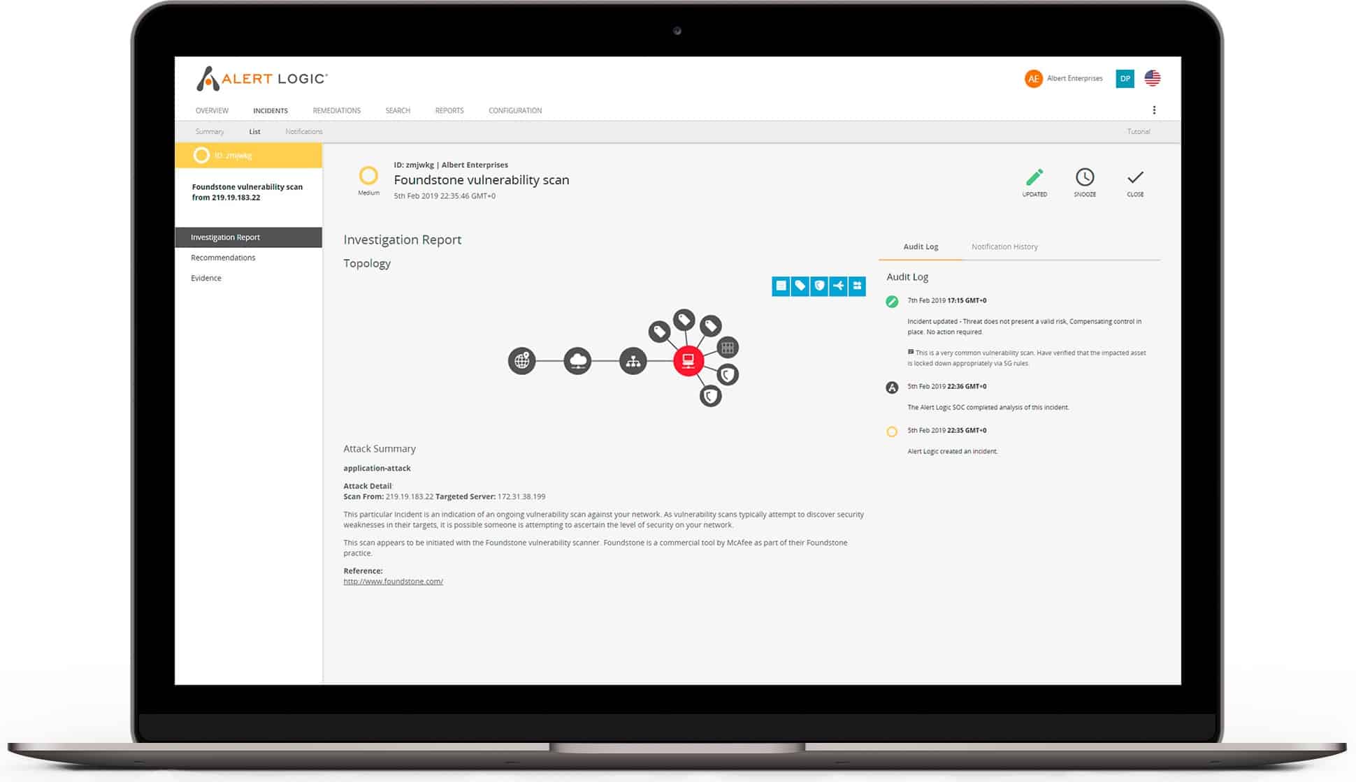 Our network discovery scanner tool helps visualize relationships between assets