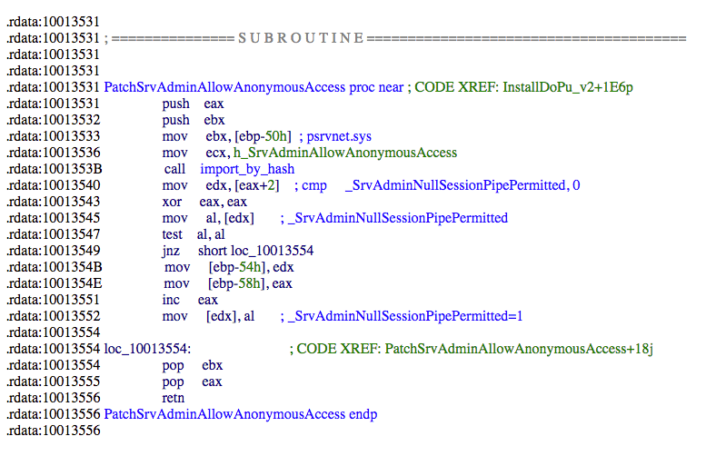 Subroutine enables anonymous access to named pipes