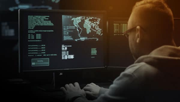 Security Operations Center expert at computer