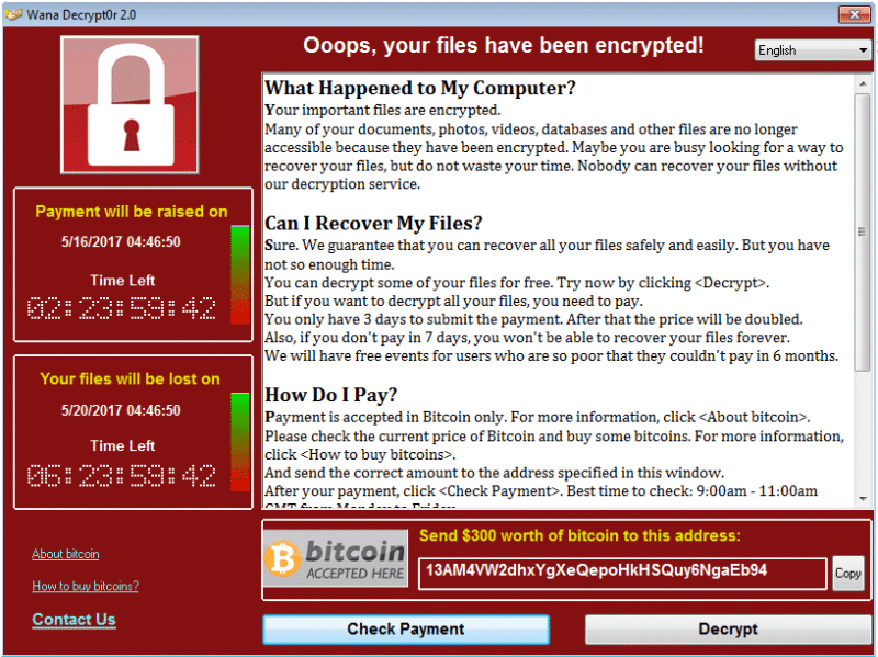 WannaCry Screen 2