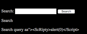 Non-Persistent XSS payload displayed text