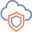 icon cloud protect orange steel